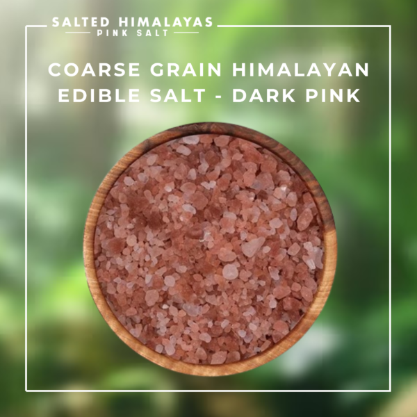 Coarse Grain Edible Salt - Dark Pink