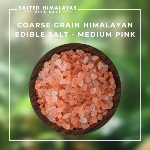 Coarse Grain Edible Salt - Medium Pink