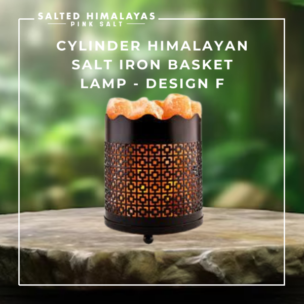 Cylinder Salt Iron Basket Lamp - Design F