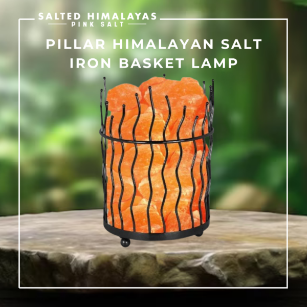 Pillar Salt Iron Basket Lamp