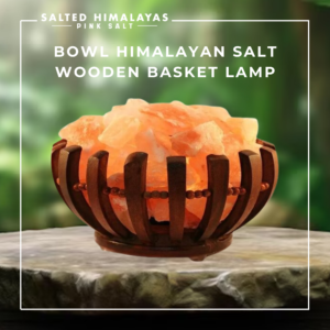 Bowl Square Salt Wooden Basket Lamp